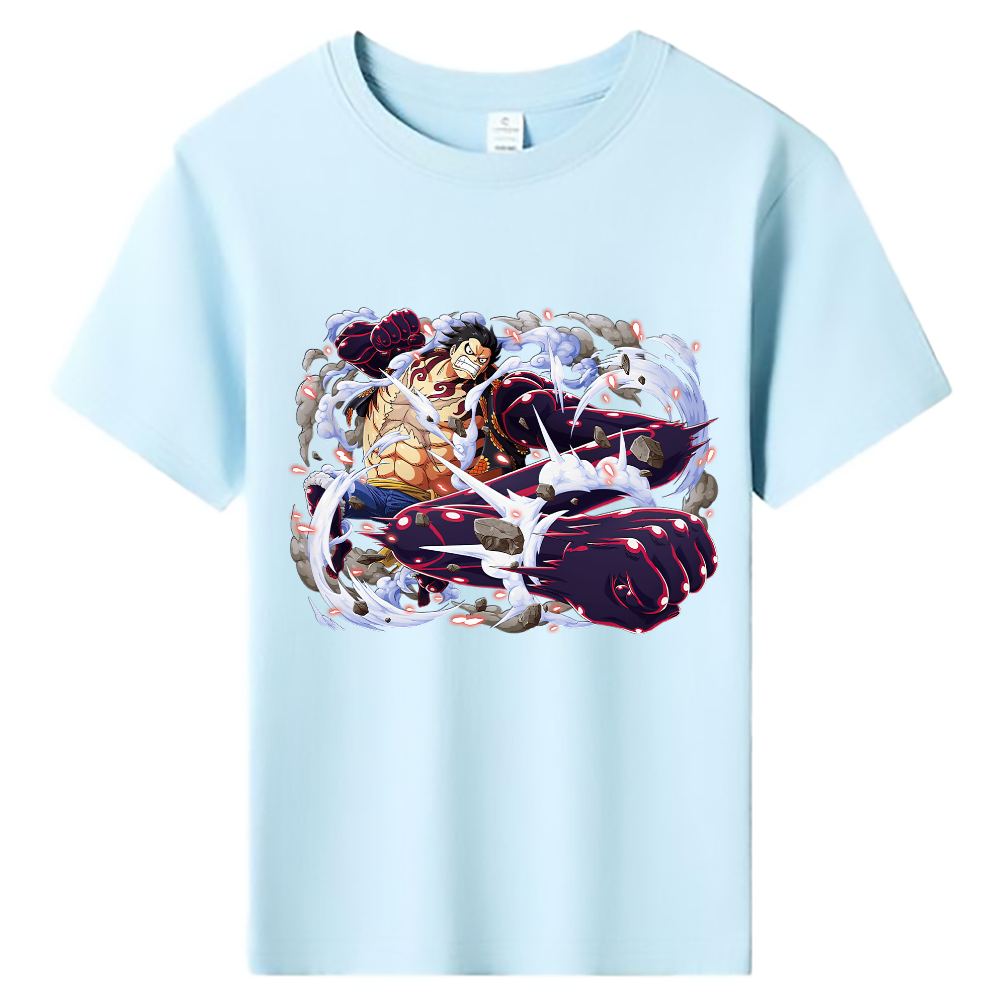 ワンピース モンキー・D・ルフィ ONE PIECE Monkey D. Luffy 綿100％キッズTシャツ（フロントプリント）